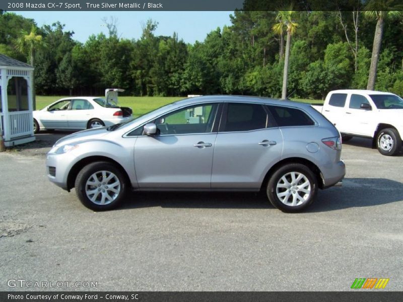 True Silver Metallic / Black 2008 Mazda CX-7 Sport