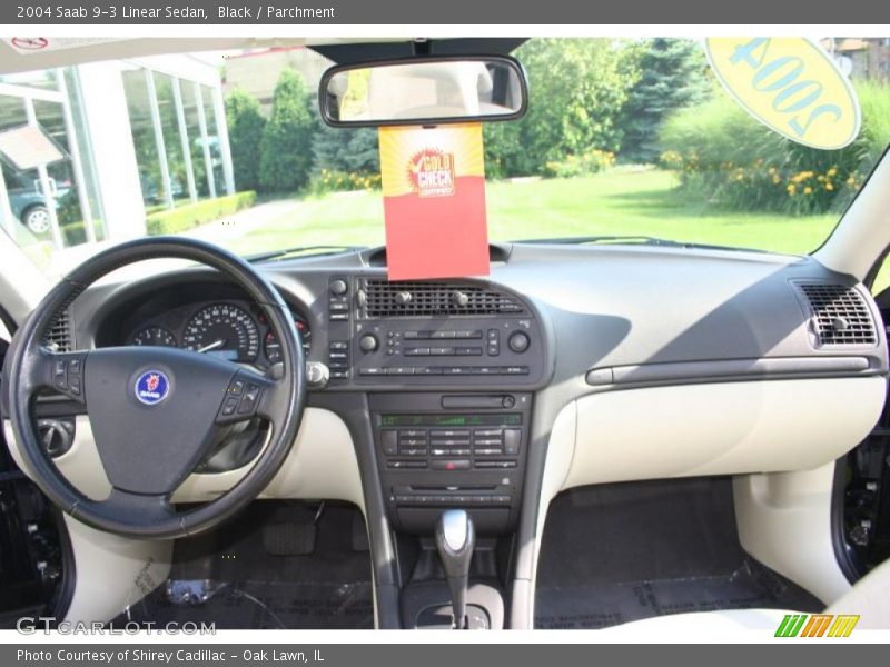 Black / Parchment 2004 Saab 9-3 Linear Sedan