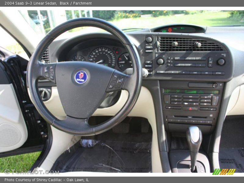 Black / Parchment 2004 Saab 9-3 Linear Sedan