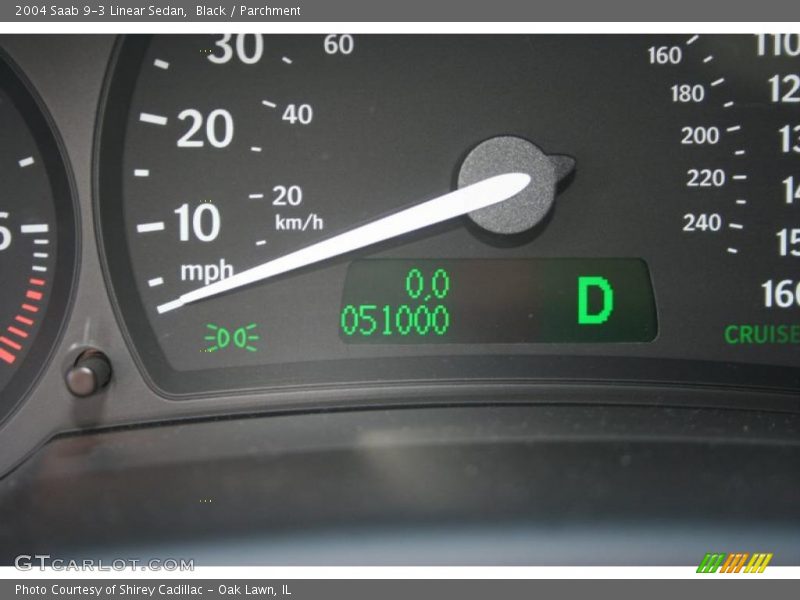 Black / Parchment 2004 Saab 9-3 Linear Sedan