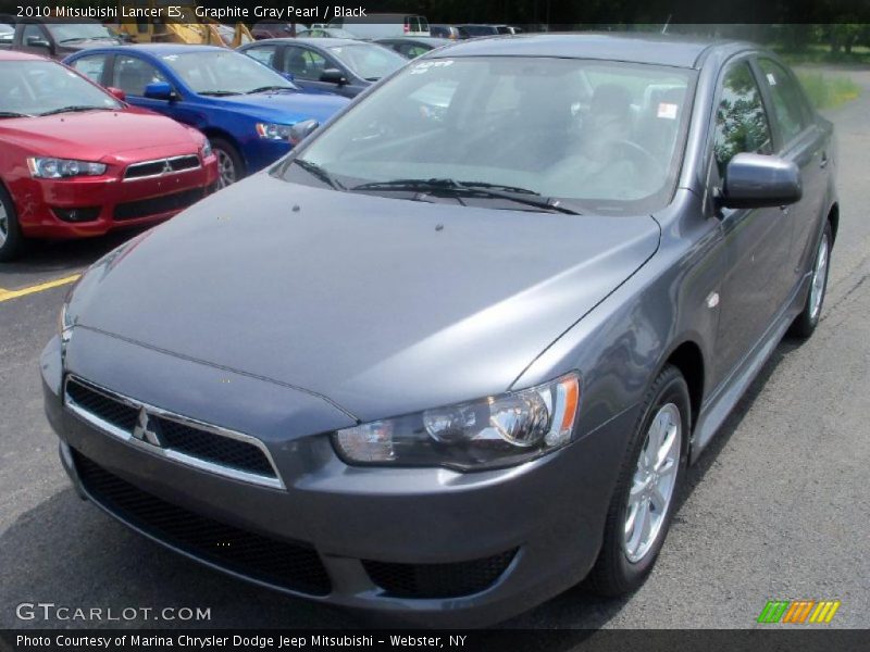 Graphite Gray Pearl / Black 2010 Mitsubishi Lancer ES
