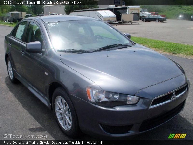 Graphite Gray Pearl / Black 2010 Mitsubishi Lancer ES