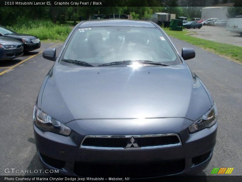Graphite Gray Pearl / Black 2010 Mitsubishi Lancer ES