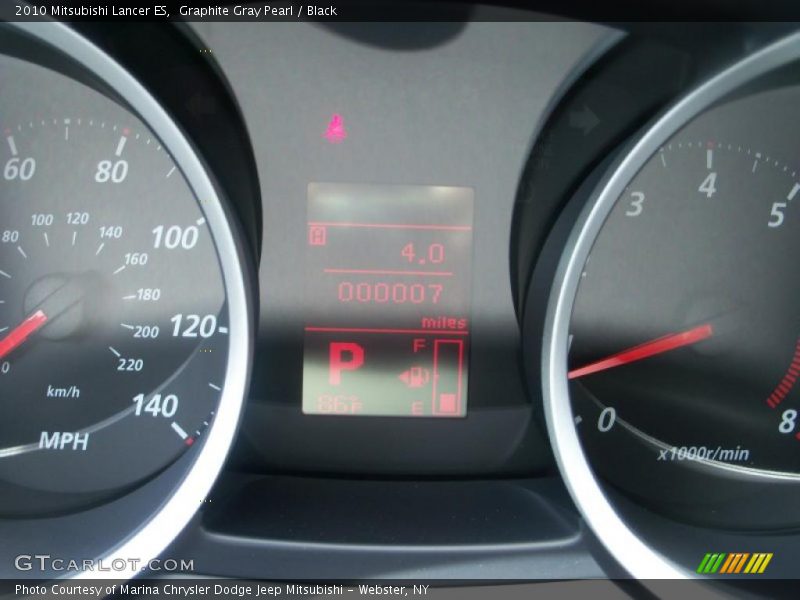 Graphite Gray Pearl / Black 2010 Mitsubishi Lancer ES