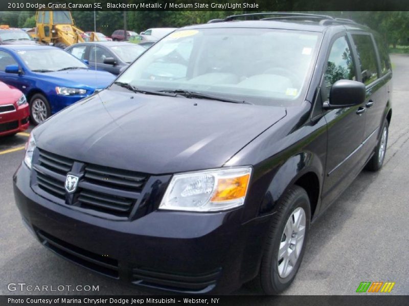 Blackberry Metallic / Medium Slate Gray/Light Shale 2010 Dodge Grand Caravan SE