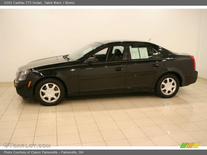 Sable Black / Ebony 2003 Cadillac CTS Sedan