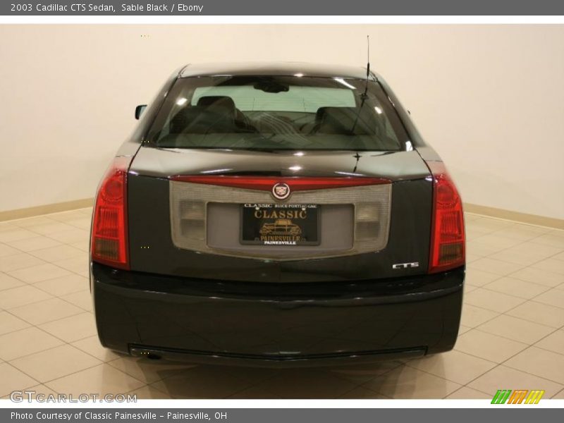 Sable Black / Ebony 2003 Cadillac CTS Sedan