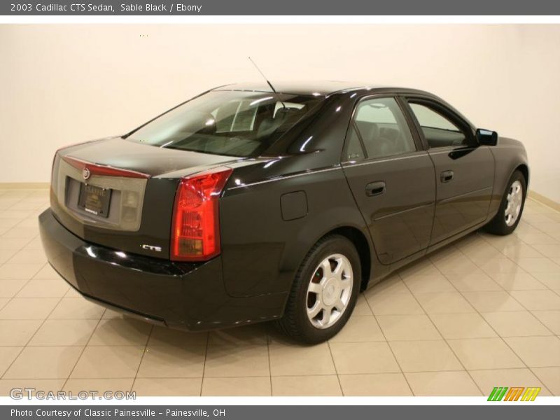 Sable Black / Ebony 2003 Cadillac CTS Sedan