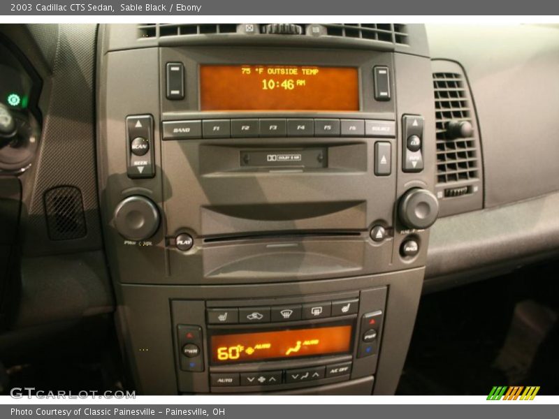 Sable Black / Ebony 2003 Cadillac CTS Sedan
