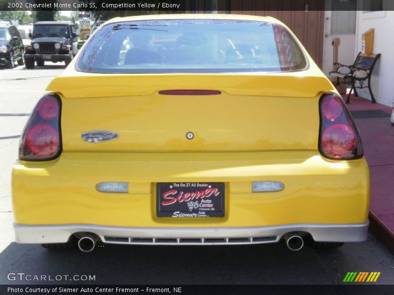 Competition Yellow / Ebony 2002 Chevrolet Monte Carlo SS