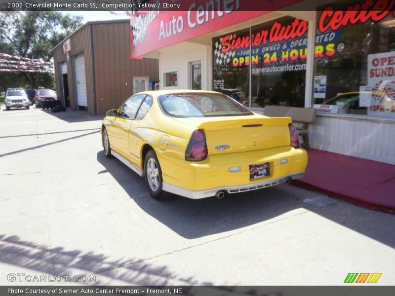 Competition Yellow / Ebony 2002 Chevrolet Monte Carlo SS