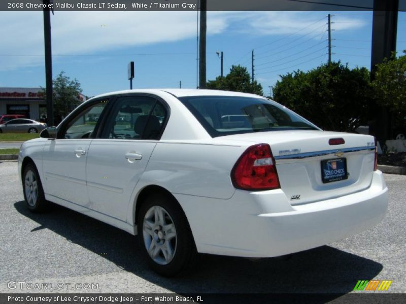 White / Titanium Gray 2008 Chevrolet Malibu Classic LT Sedan