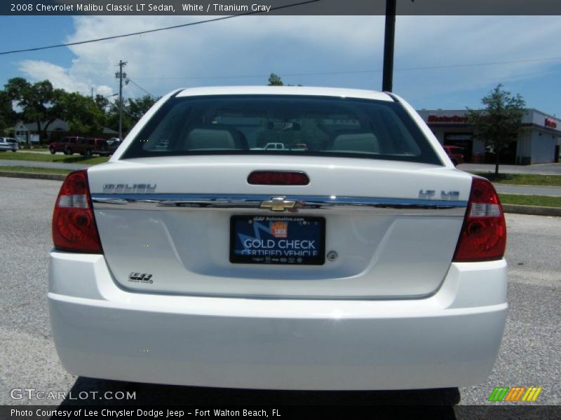 White / Titanium Gray 2008 Chevrolet Malibu Classic LT Sedan