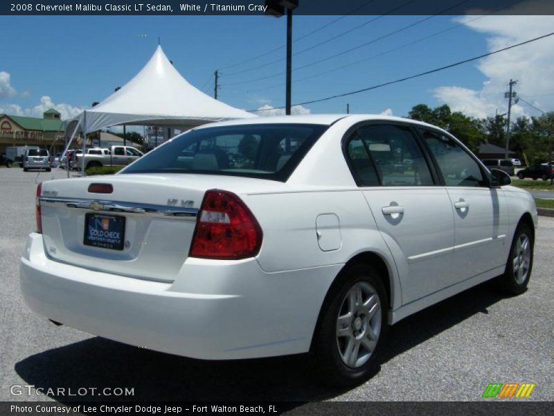 White / Titanium Gray 2008 Chevrolet Malibu Classic LT Sedan
