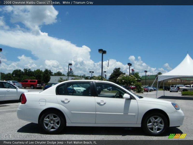 White / Titanium Gray 2008 Chevrolet Malibu Classic LT Sedan