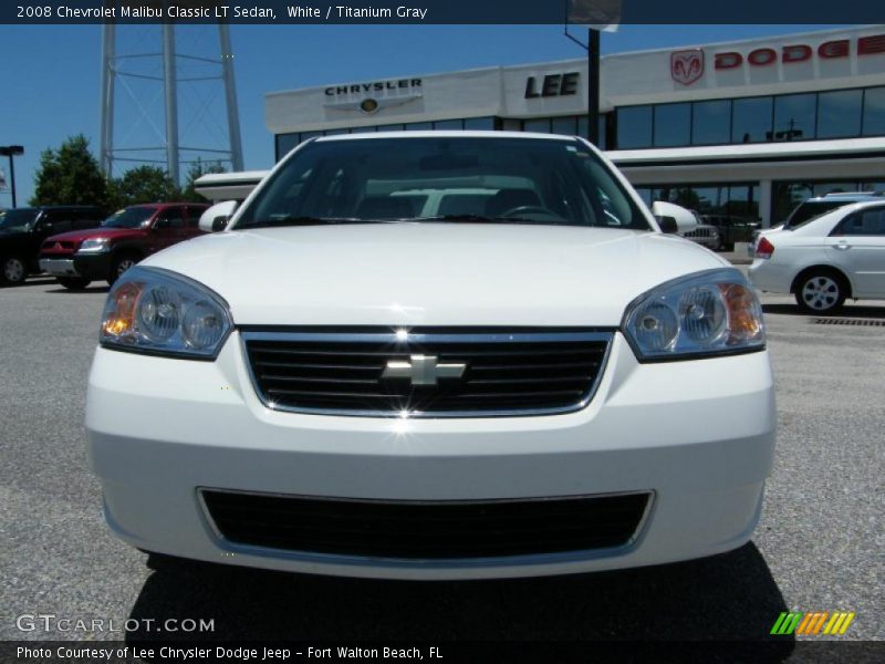 White / Titanium Gray 2008 Chevrolet Malibu Classic LT Sedan