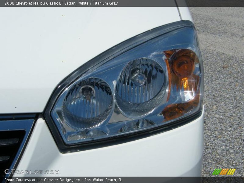 White / Titanium Gray 2008 Chevrolet Malibu Classic LT Sedan
