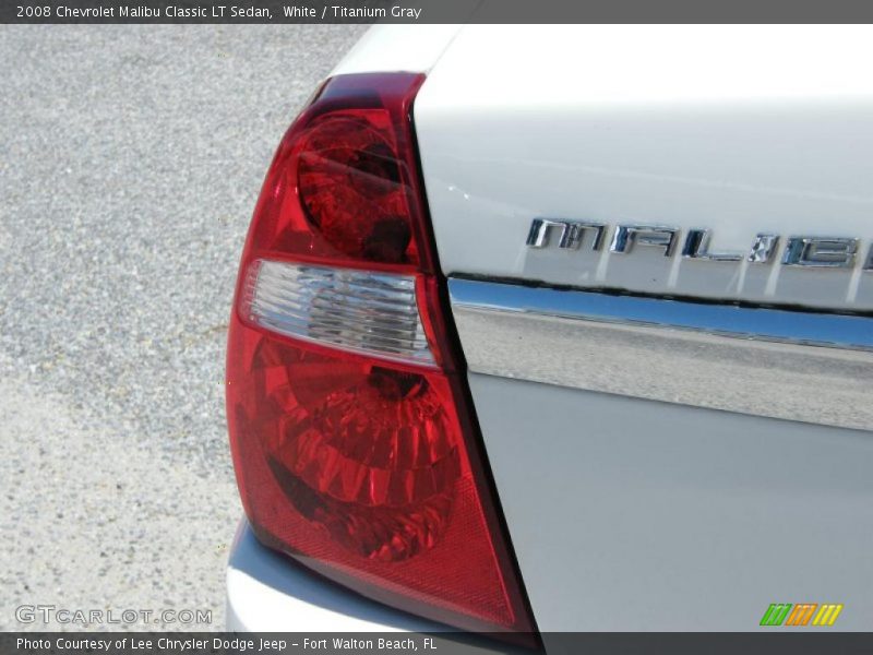 White / Titanium Gray 2008 Chevrolet Malibu Classic LT Sedan