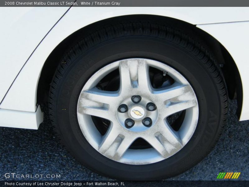 White / Titanium Gray 2008 Chevrolet Malibu Classic LT Sedan