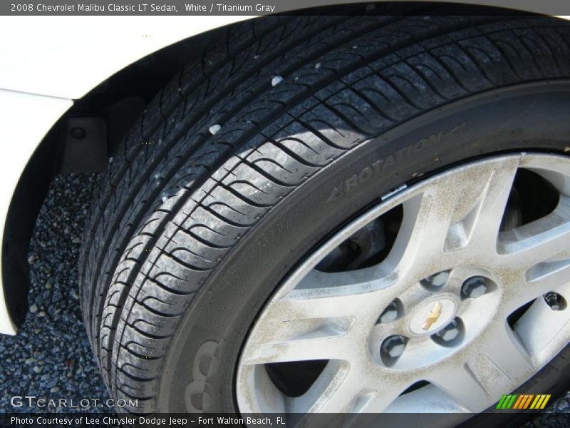 White / Titanium Gray 2008 Chevrolet Malibu Classic LT Sedan