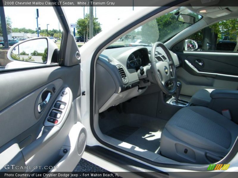 White / Titanium Gray 2008 Chevrolet Malibu Classic LT Sedan