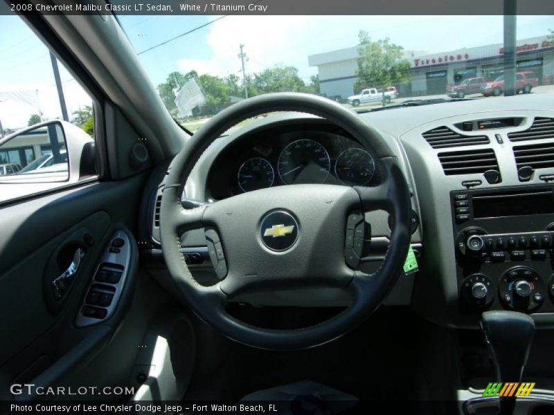 White / Titanium Gray 2008 Chevrolet Malibu Classic LT Sedan