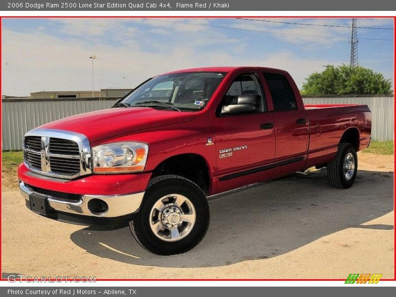 Flame Red / Khaki 2006 Dodge Ram 2500 Lone Star Edition Quad Cab 4x4