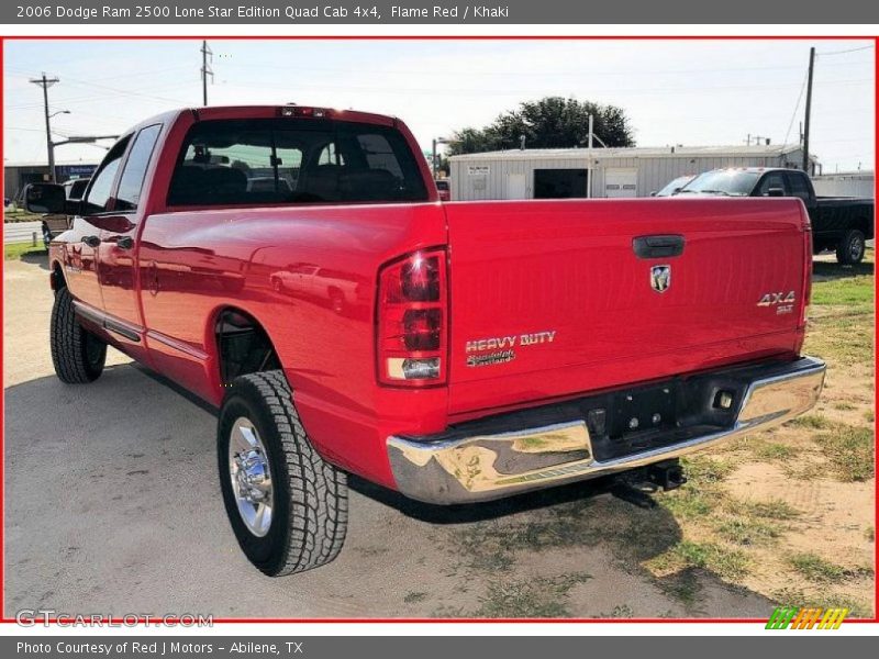 Flame Red / Khaki 2006 Dodge Ram 2500 Lone Star Edition Quad Cab 4x4