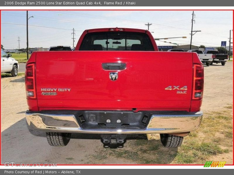 Flame Red / Khaki 2006 Dodge Ram 2500 Lone Star Edition Quad Cab 4x4