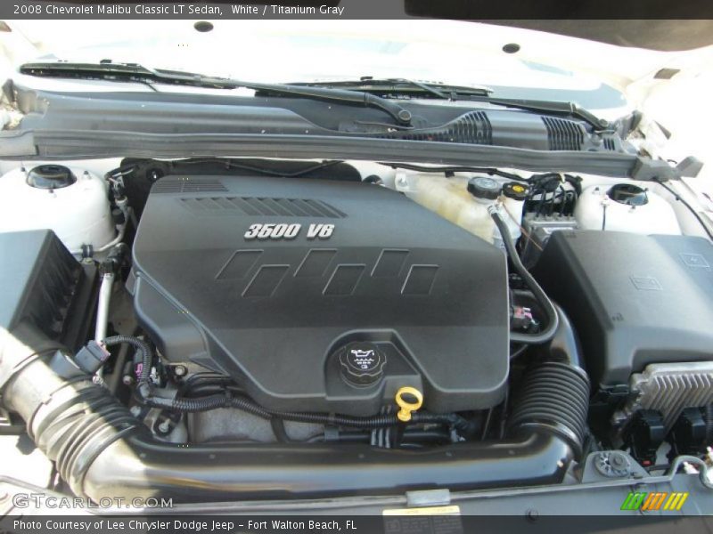 White / Titanium Gray 2008 Chevrolet Malibu Classic LT Sedan