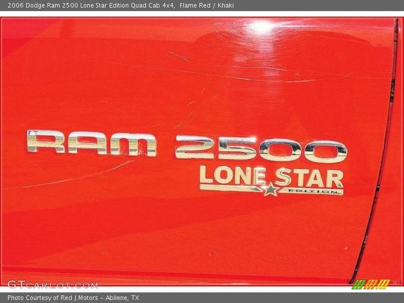 Flame Red / Khaki 2006 Dodge Ram 2500 Lone Star Edition Quad Cab 4x4