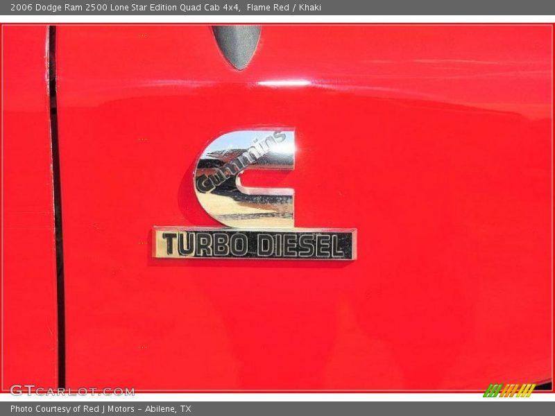 Flame Red / Khaki 2006 Dodge Ram 2500 Lone Star Edition Quad Cab 4x4