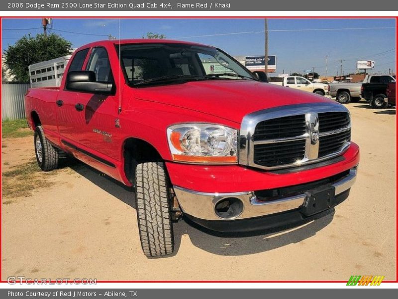 Flame Red / Khaki 2006 Dodge Ram 2500 Lone Star Edition Quad Cab 4x4