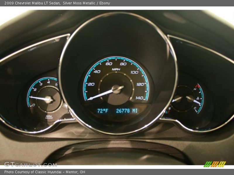 Silver Moss Metallic / Ebony 2009 Chevrolet Malibu LT Sedan