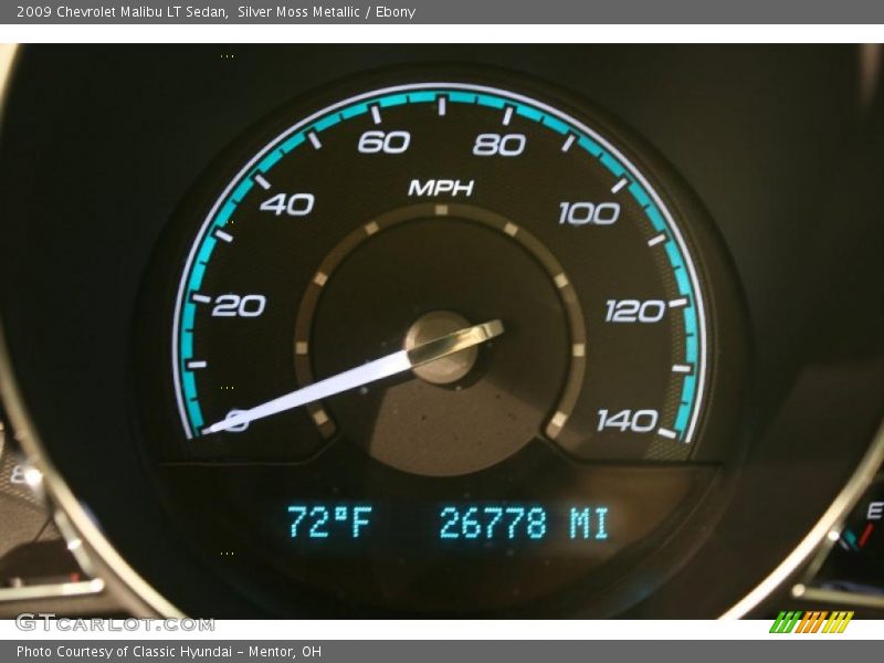 Silver Moss Metallic / Ebony 2009 Chevrolet Malibu LT Sedan