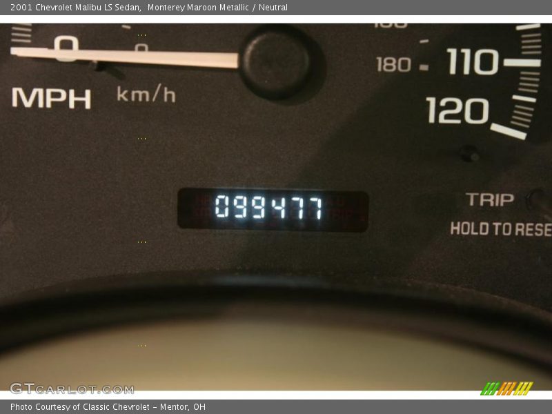 Monterey Maroon Metallic / Neutral 2001 Chevrolet Malibu LS Sedan