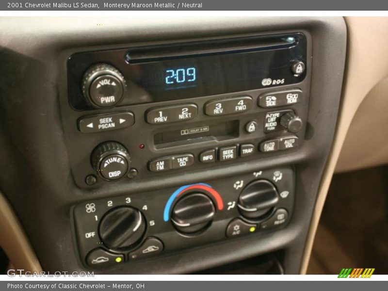 Monterey Maroon Metallic / Neutral 2001 Chevrolet Malibu LS Sedan