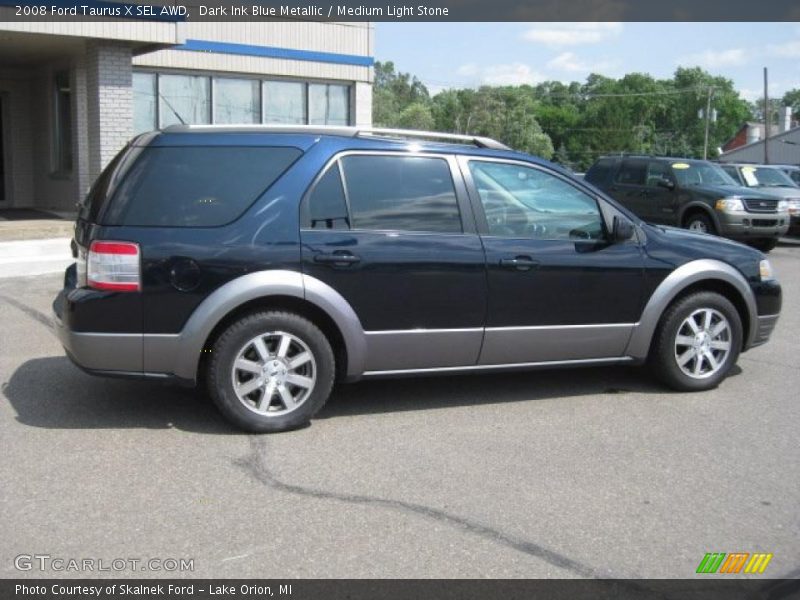 Dark Ink Blue Metallic / Medium Light Stone 2008 Ford Taurus X SEL AWD