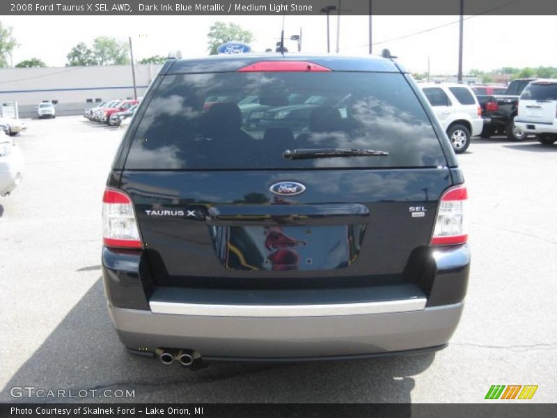 Dark Ink Blue Metallic / Medium Light Stone 2008 Ford Taurus X SEL AWD