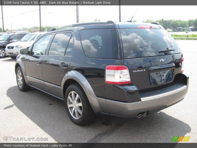 Dark Ink Blue Metallic / Medium Light Stone 2008 Ford Taurus X SEL AWD