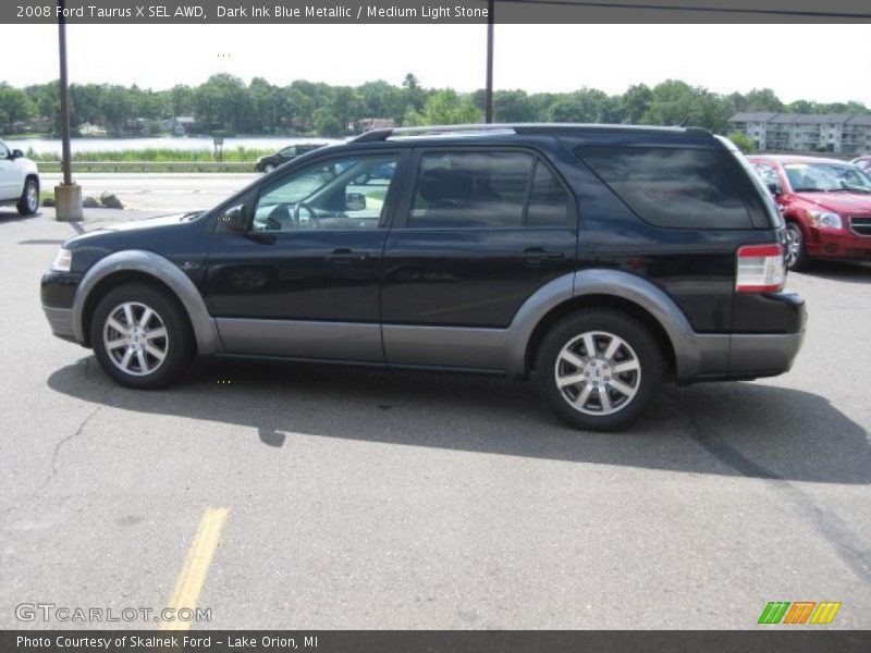Dark Ink Blue Metallic / Medium Light Stone 2008 Ford Taurus X SEL AWD