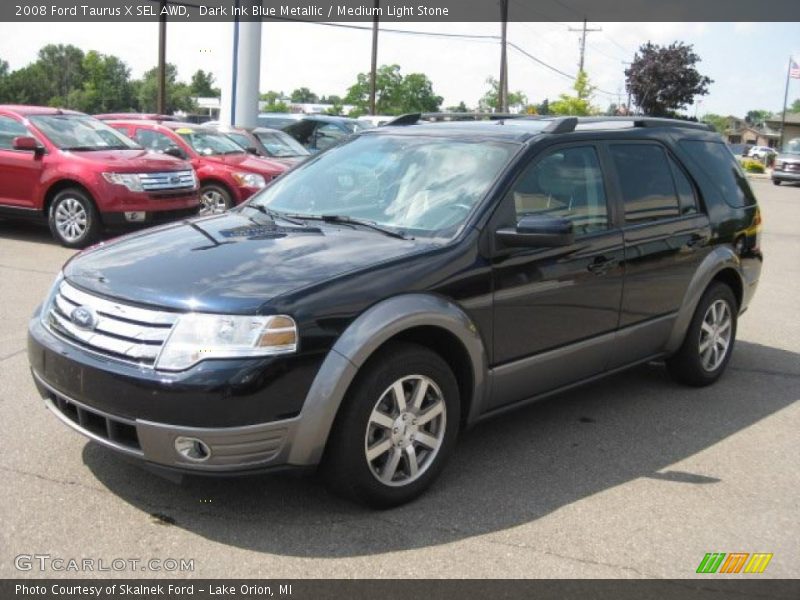 Dark Ink Blue Metallic / Medium Light Stone 2008 Ford Taurus X SEL AWD