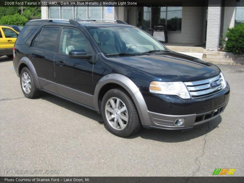 Dark Ink Blue Metallic / Medium Light Stone 2008 Ford Taurus X SEL AWD