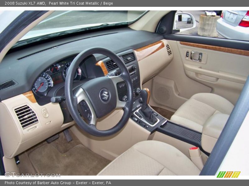 Pearl White Tri Coat Metallic / Beige 2008 Suzuki XL7 AWD