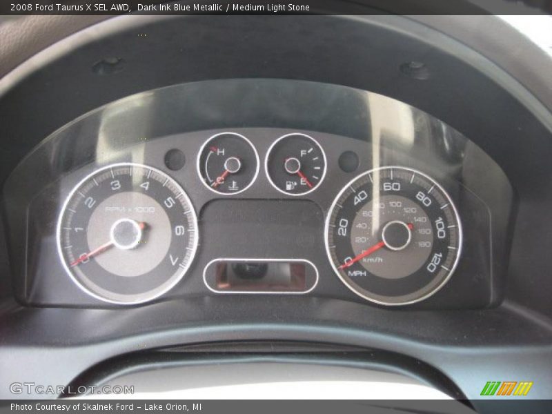 Dark Ink Blue Metallic / Medium Light Stone 2008 Ford Taurus X SEL AWD