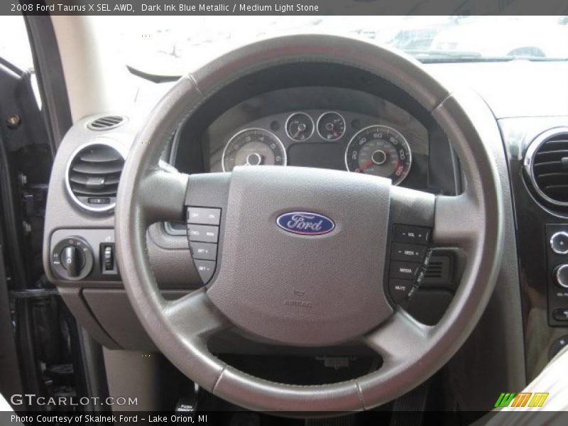 Dark Ink Blue Metallic / Medium Light Stone 2008 Ford Taurus X SEL AWD