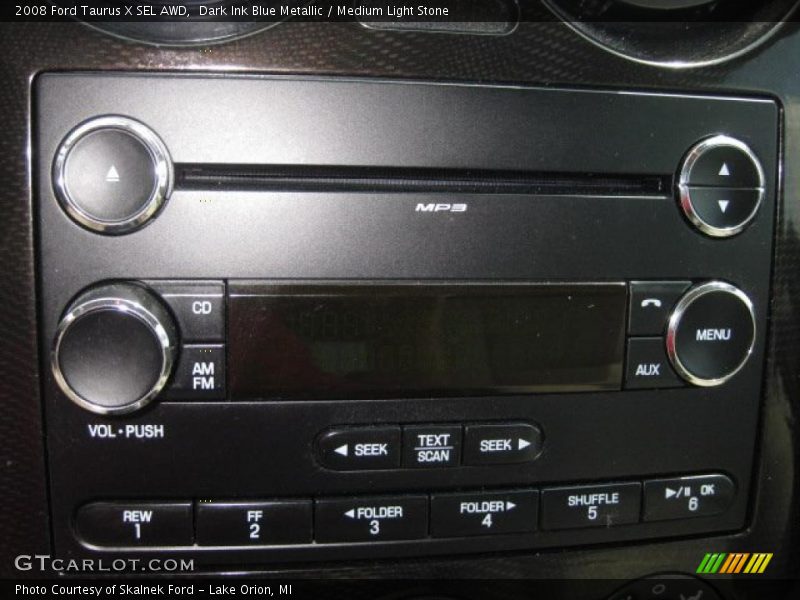 Dark Ink Blue Metallic / Medium Light Stone 2008 Ford Taurus X SEL AWD