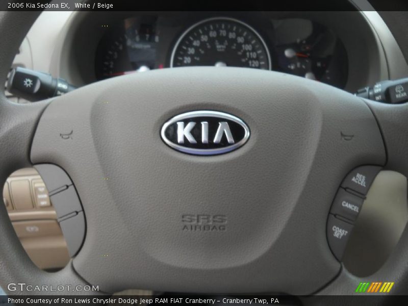 White / Beige 2006 Kia Sedona EX