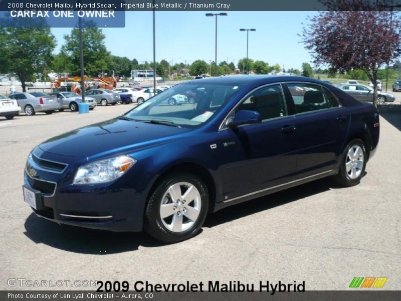 Imperial Blue Metallic / Titanium Gray 2008 Chevrolet Malibu Hybrid Sedan