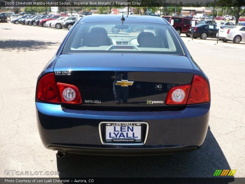 Imperial Blue Metallic / Titanium Gray 2008 Chevrolet Malibu Hybrid Sedan